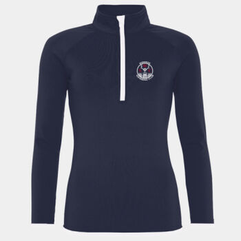 WINDSOR SWIMMING CLUB LADIES FITTED HALF ZIP SWEAT TOP Thumbnail